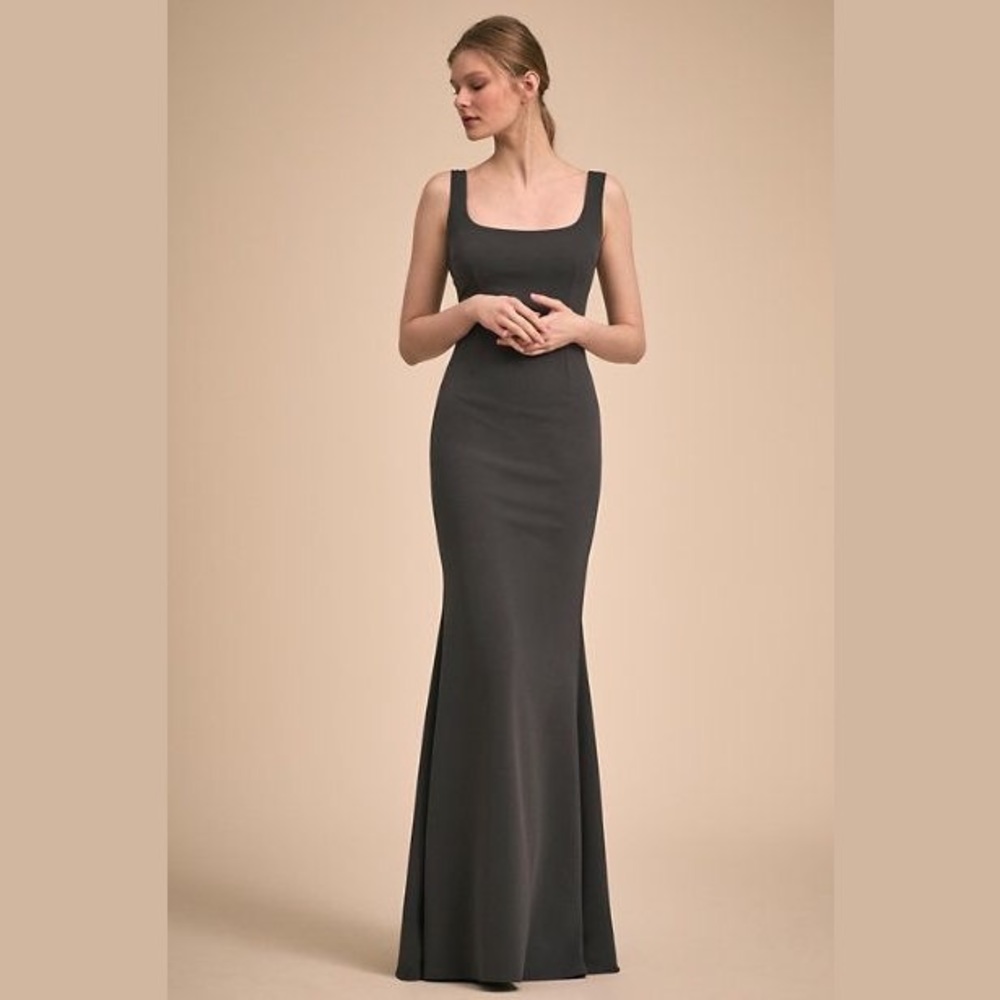 BHLDN Anthropologie Katie May Lucy charcoal Gown Dress size 18
